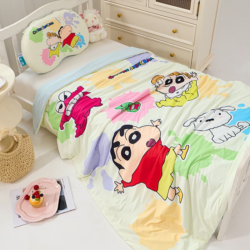 New cartoon cool ice skin aerobic knitted cotton summer cool quilt kindergarten nap small cool skin summer quilt air-conditioned quilt