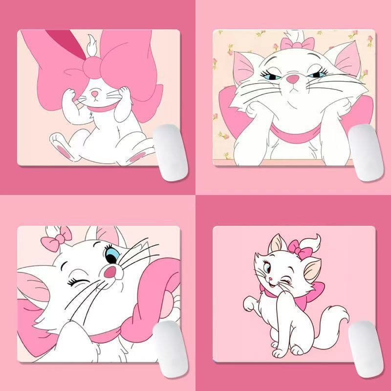 Mary Cat Cute Peripheral Mouse Pad Office Writing Desk Mat Keyboard Game Personalized Creative Anime Cartoon for Men and Women