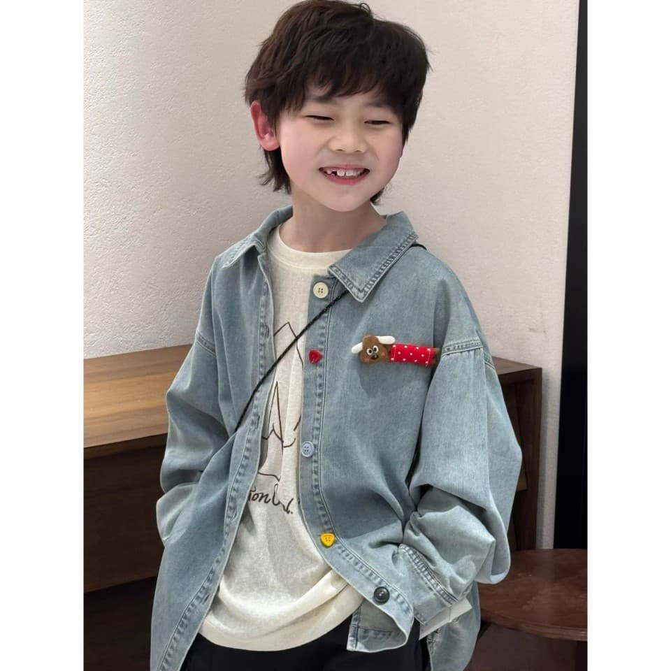 Boys Denim Jacket 2026 New Fashionable Children's Spring Clothing for Middle and Older Kids Korean Style Girls Denim
