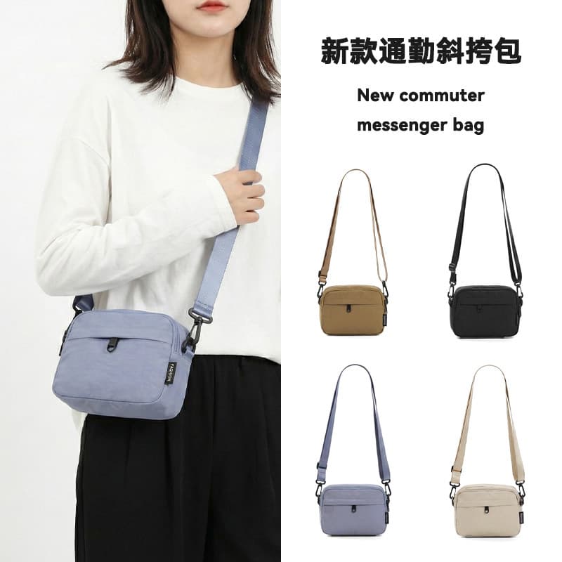 2026 New Model Foreign Trade Nylon Crossbody Bag for Women, Canvas Bag, Lightweight Small Shoulder Bag, Simple Handbag, Single Shoulder Small Square Bag