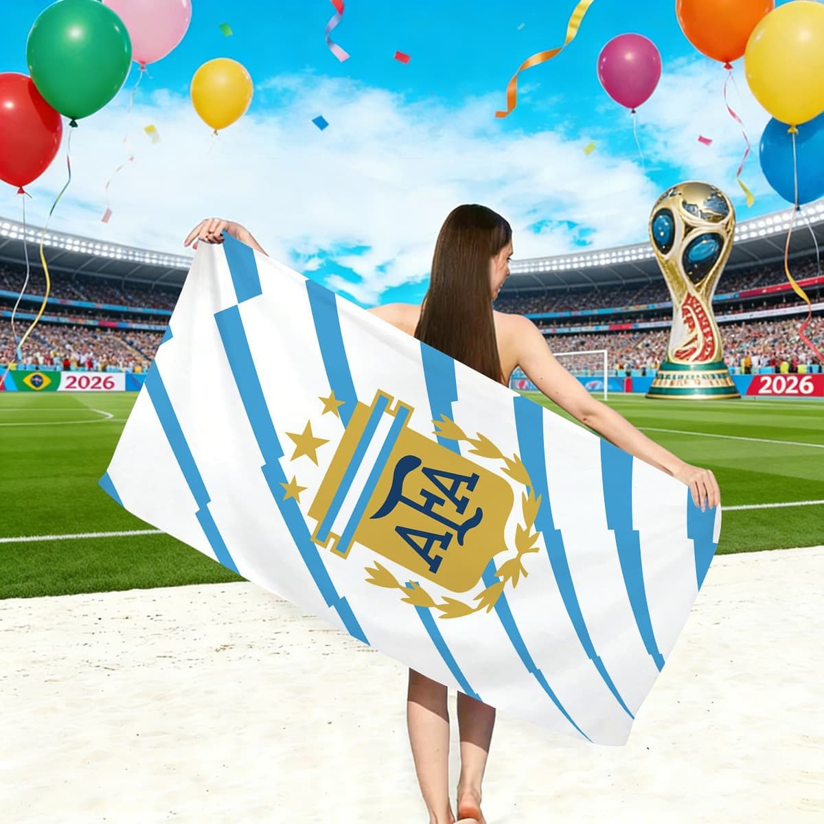 2026 World Cup Beach Towel Football Team Microfiber Sports Theme Quick-Drying Absorbent Beach Towel Bath Towel