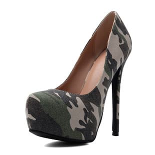 European and American Cross-Border Stiletto Nightclub Camouflage Sexy Runway Platform High Heels Plus Size 47 Women's Single Shoes Heels