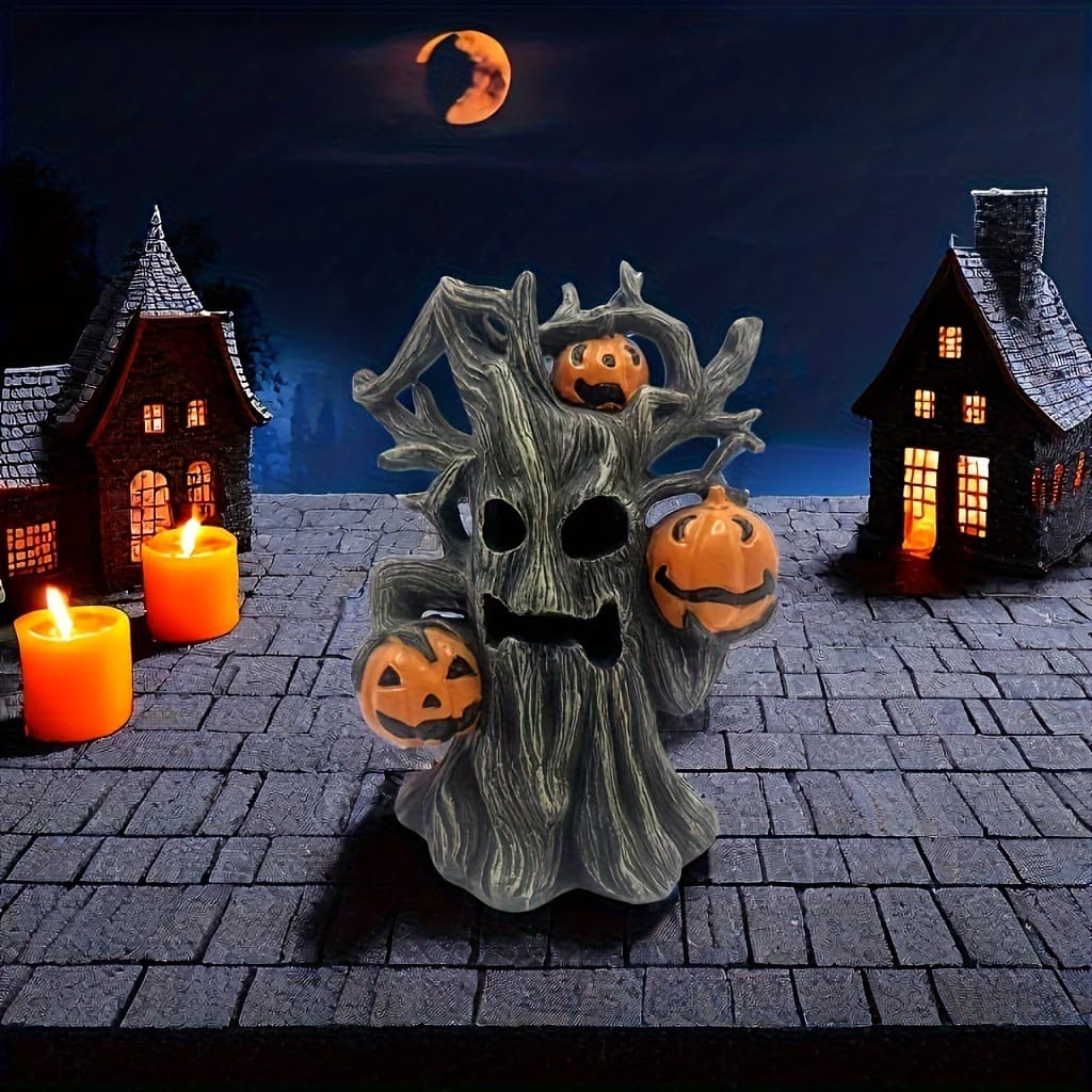 Cross-border Halloween Pumpkin Tree Monster Sculpture Ornament Home Outdoor Courtyard Decoration Holiday Decoration