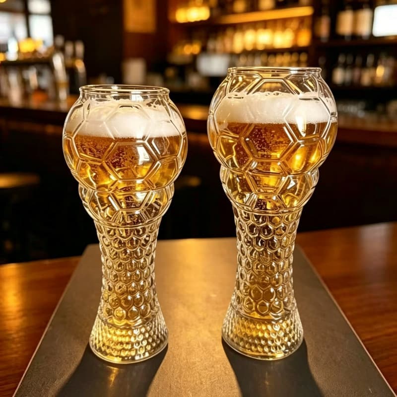 Creative large-capacity Hercules Cup craft beer cup Gaopeng silicon glass pub personalized world football beer cup