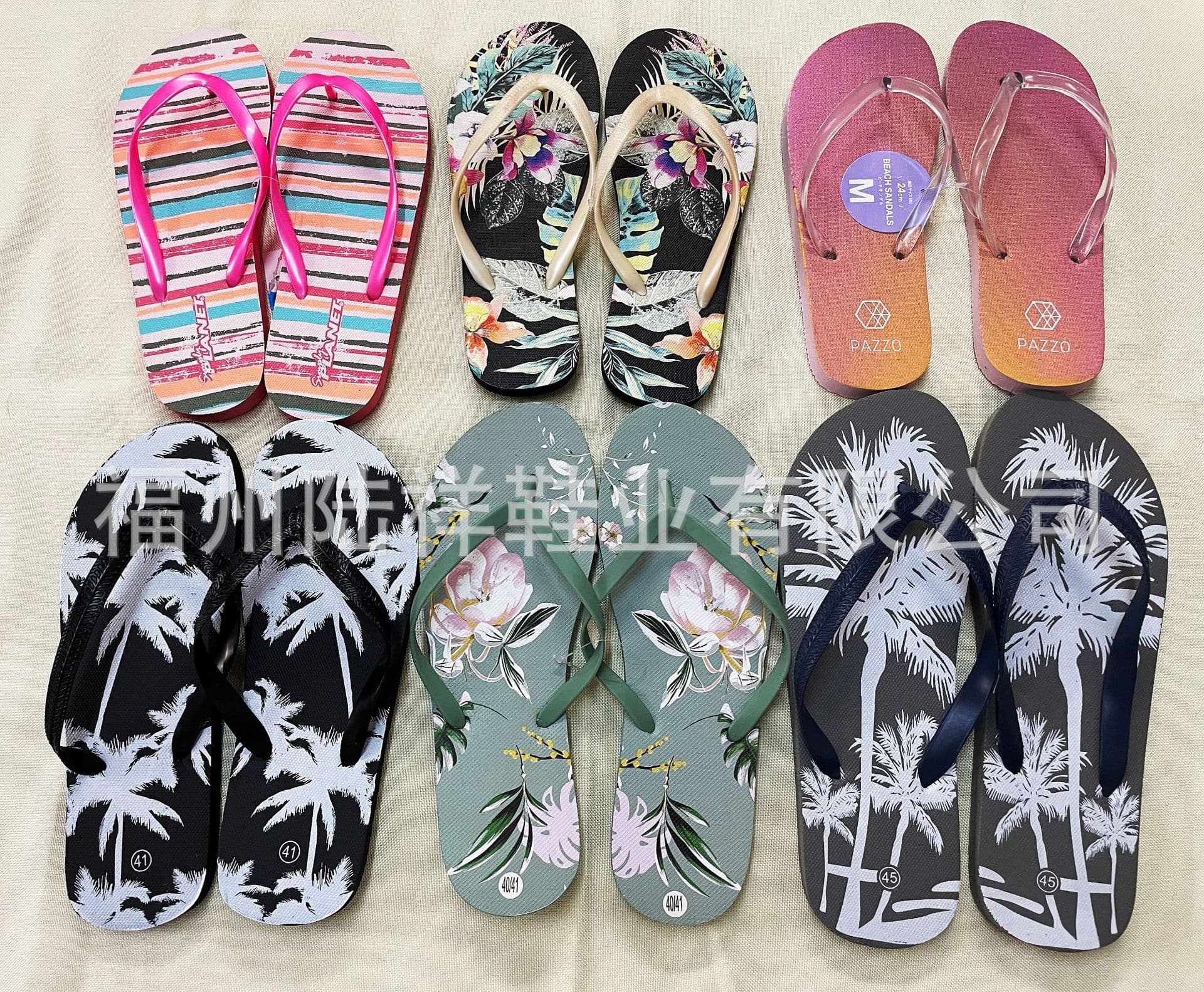 Factory Export Surplus Cheap Flip Flops for Men Women Kids Thong Sandals