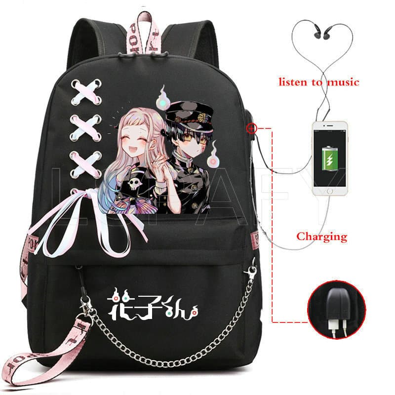 Cross-border foreign trade student schoolbag Earth-bound boy Hanako-kun Animation peripheral backpack large-capacity computer bag