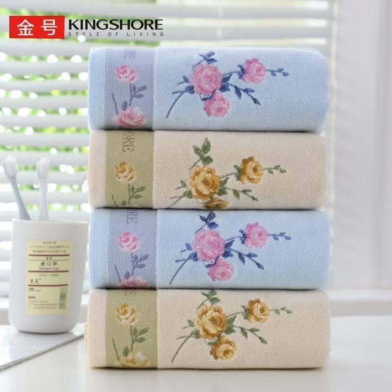 Jinhao Pure Cotton Towel, Soft and Absorbent, Face Wash Towel, Business Embroidered Text, Home Use for Couples