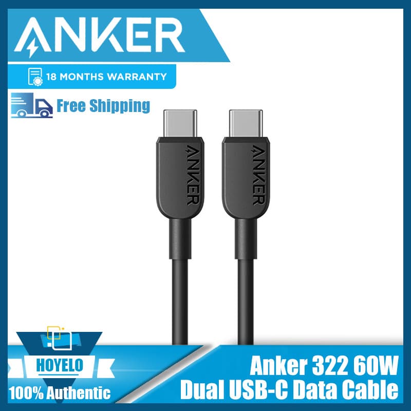 Anker Dual Type-C Cable for MacBook Compatible with Huawei Phones Dual-Head Fast Charging 81E1