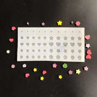 Heart Star Cat Paw Sakura Shape Liquid Silicone Mold DIY Chocolate Polymer Clay Decoration Border
