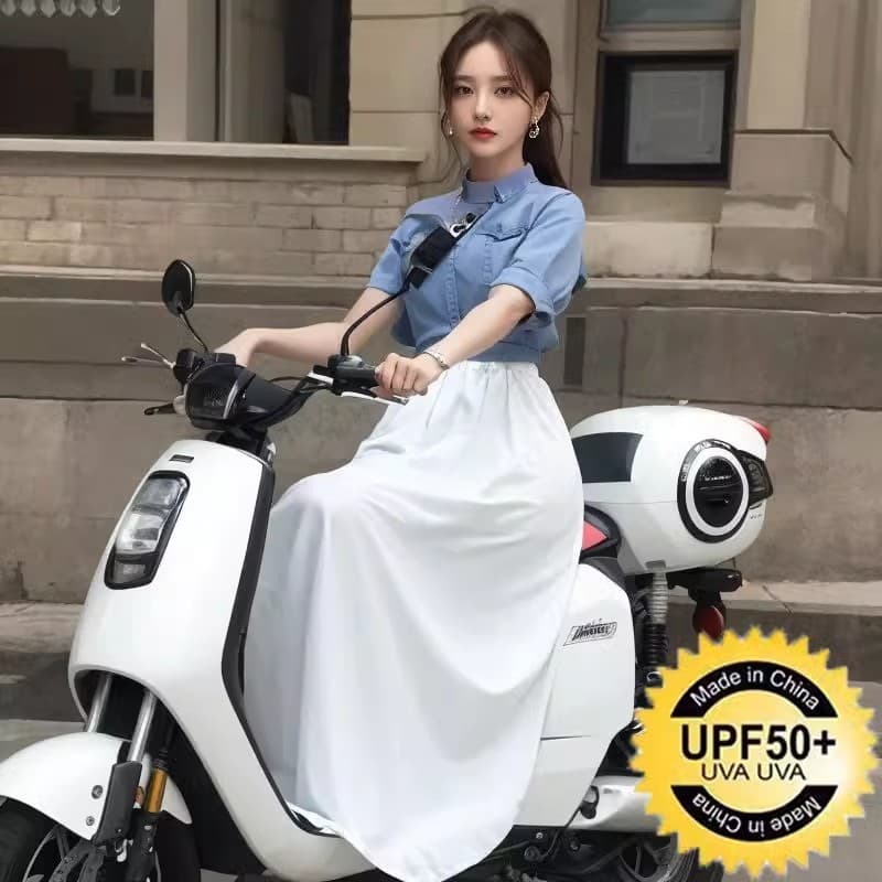 Electric Bike Anti-Exposure Sun Protection Skirt for Summer, Motorcycle Leg Sun Shield Apron