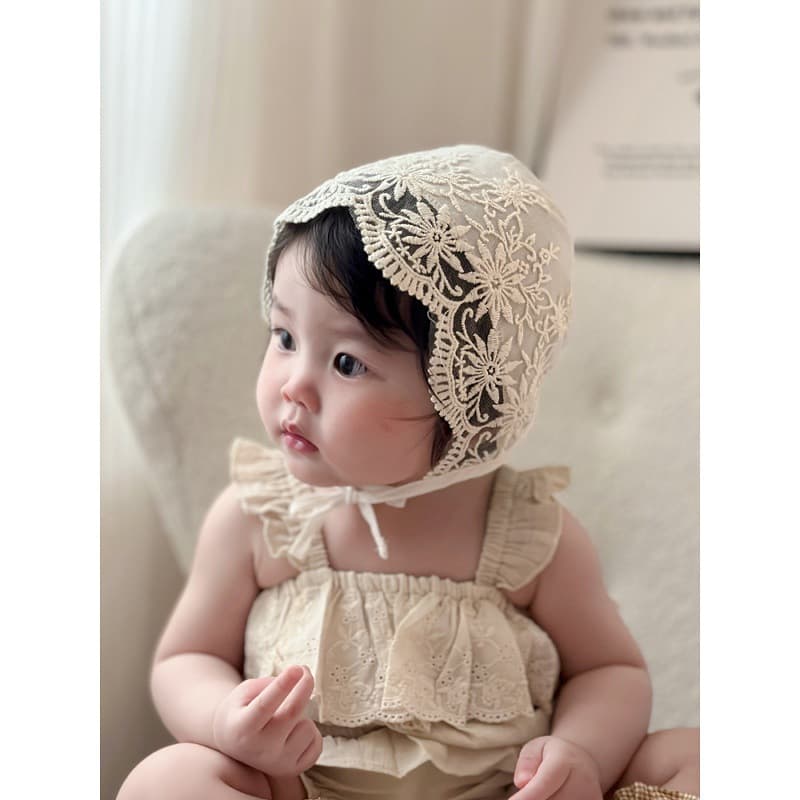 Baby hat, spring and autumn lace trim princess style, baby sun hat, girl's court hat, summer thin style