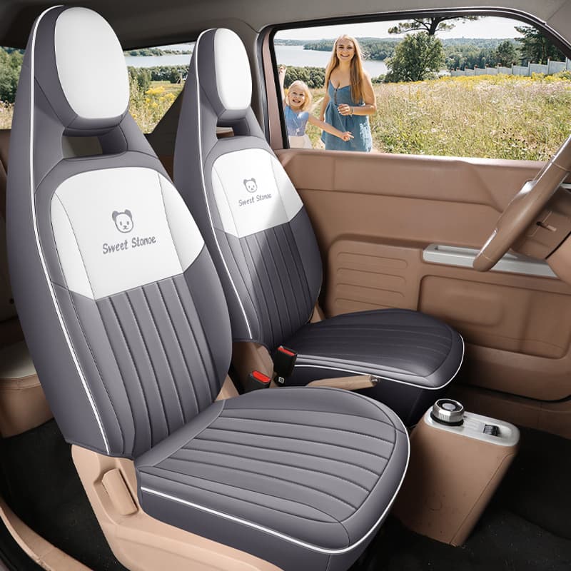 Custom-fit seat covers for Geely Panda Mini EV, Panda Knight, and Panda Kart, suitable for all seasons