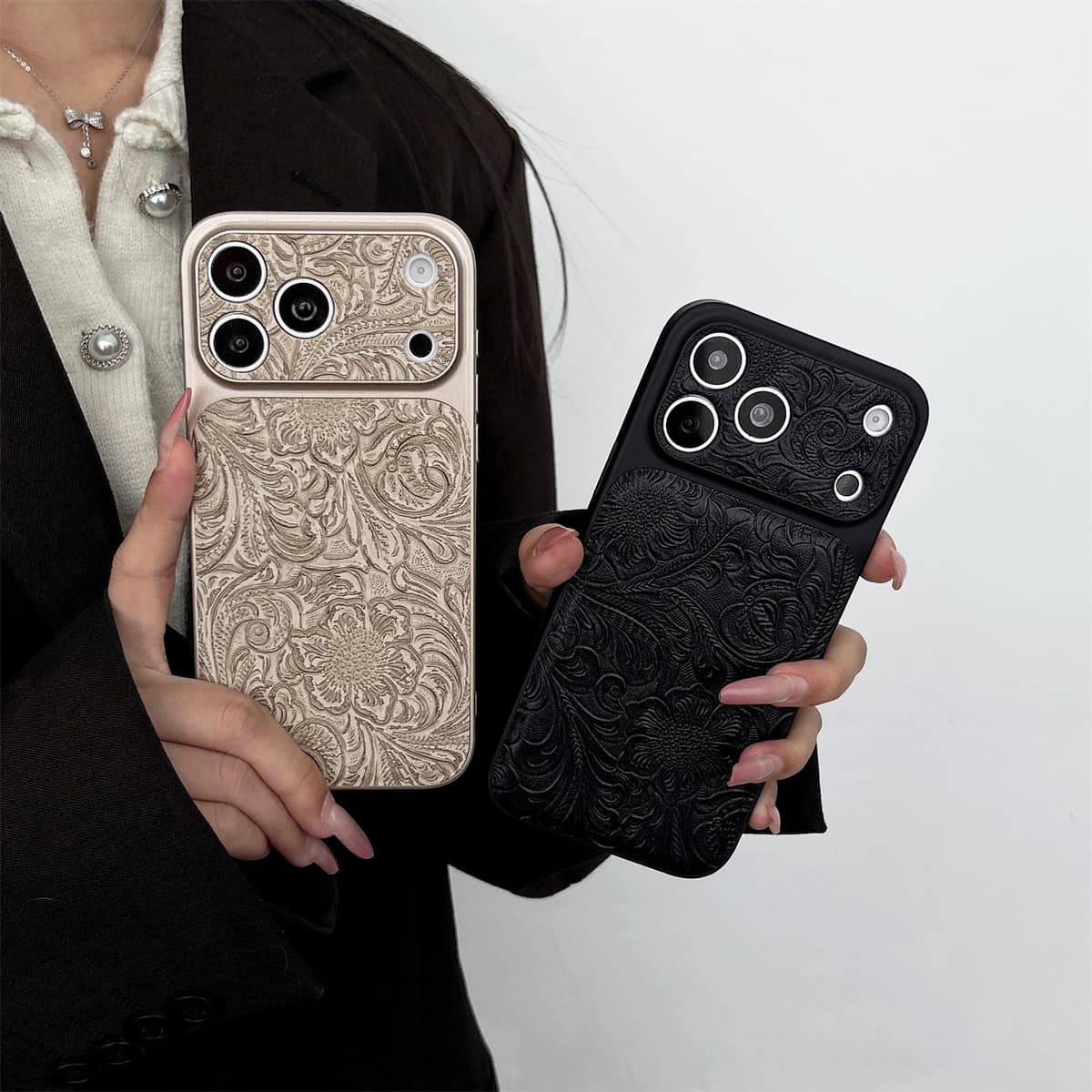 Large Window Instant Petal iPhone 14/13 Compatible Apple 17/16/15 PRO MAX Phone Case Shockproof Cover