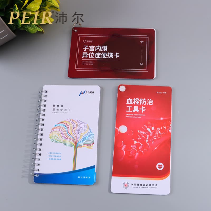 Manufacturer wholesale portable PVC waterproof medical brochure custom product manual spiral bound hardcover picture album