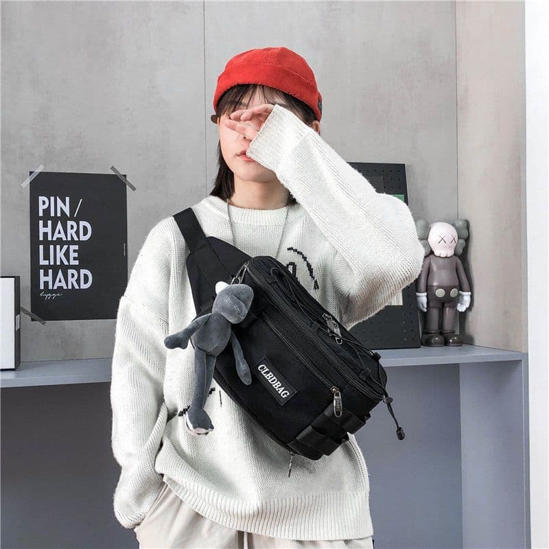 Japanese Harajuku Workwear Crossbody Bag Dark Style Unisex Waist Pack