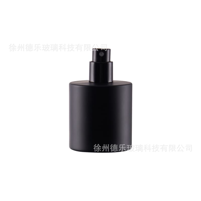 Ready supply 30ml 50ml matte black perfume bottle spray perfume bottle press perfume spray bottle empty bottle