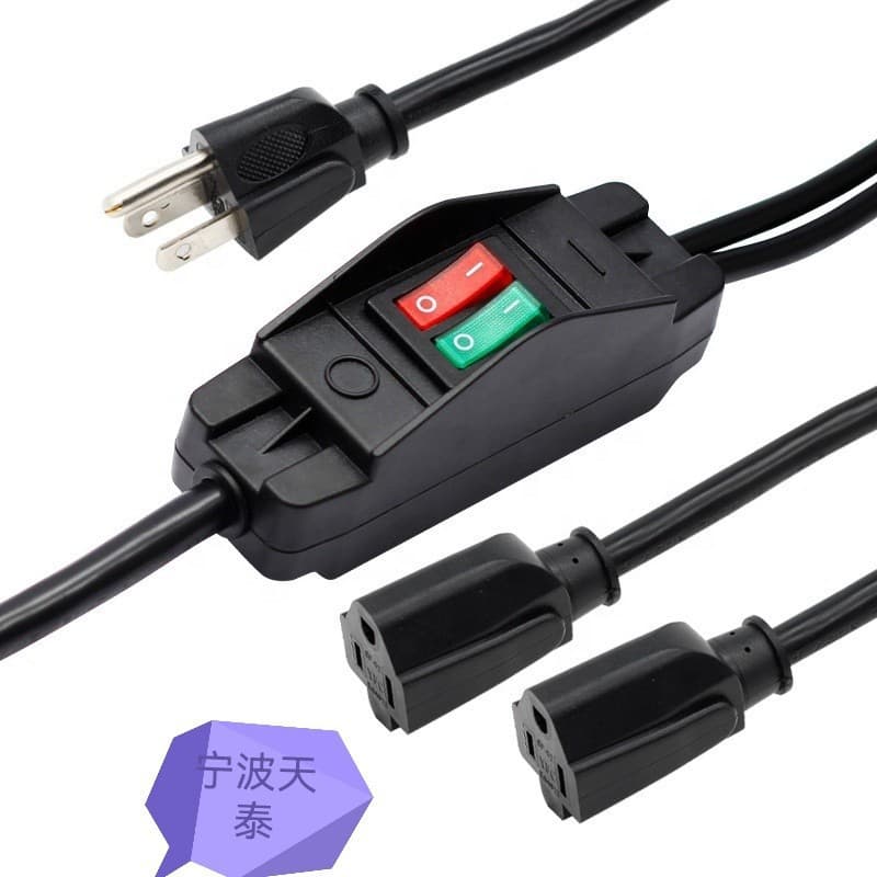 American power cord, dustproof IP66, high current 25A motor forward/reverse lift with manual switch
