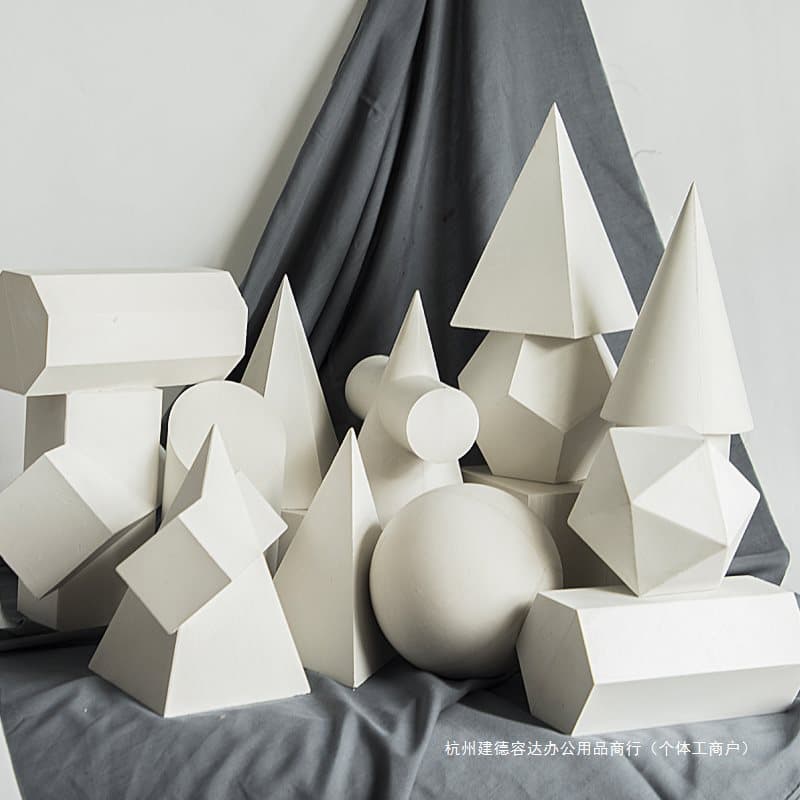 Art sketching, painting, plaster geometric shapes, square three-dimensional ornaments, art studio teaching aids, plaster molds
