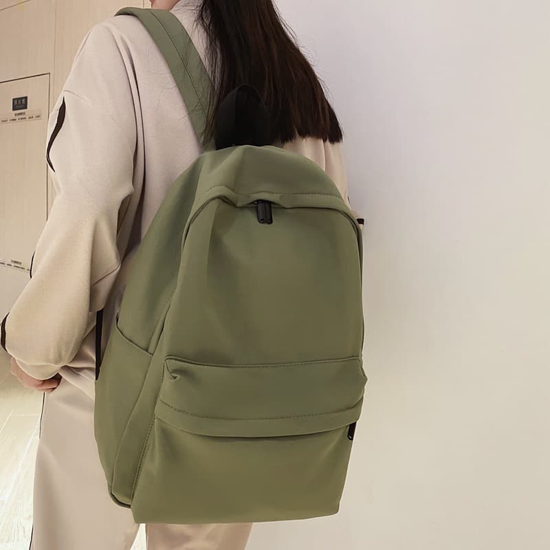 High School Backpack for Girls, Ins Style Simple and Versatile, College Student Travel Lightweight Daypack, Men's Black