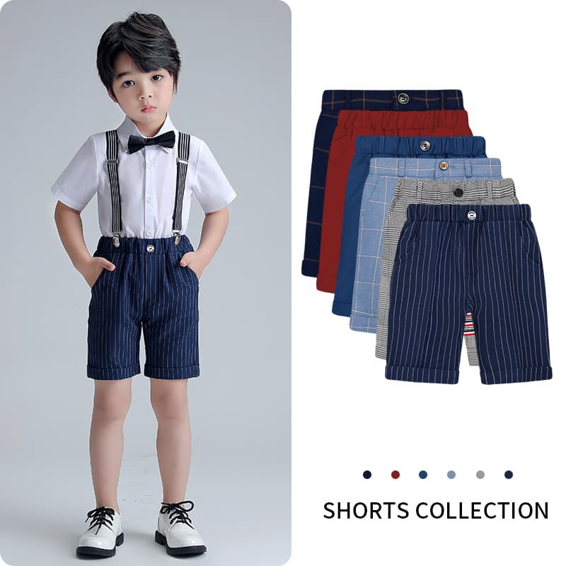 Children's Shorts Summer Set Trousers Student Korean Style Dress Pants Casual Pants Boys Suspender Pants Performance Pants Drop Shipping