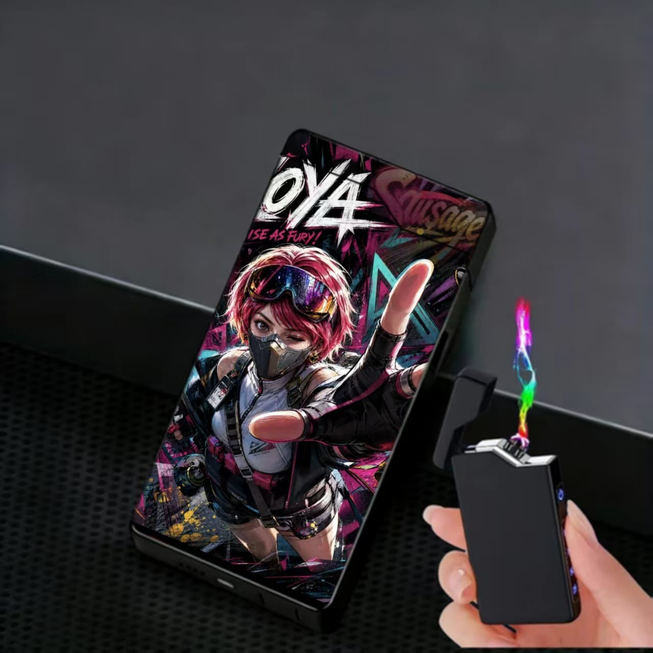 Metal Windproof USB Rechargeable Cigarette Lighter, Ultra-Long Standby Dual Arc Ignition Creative Lighter, Dropshipping