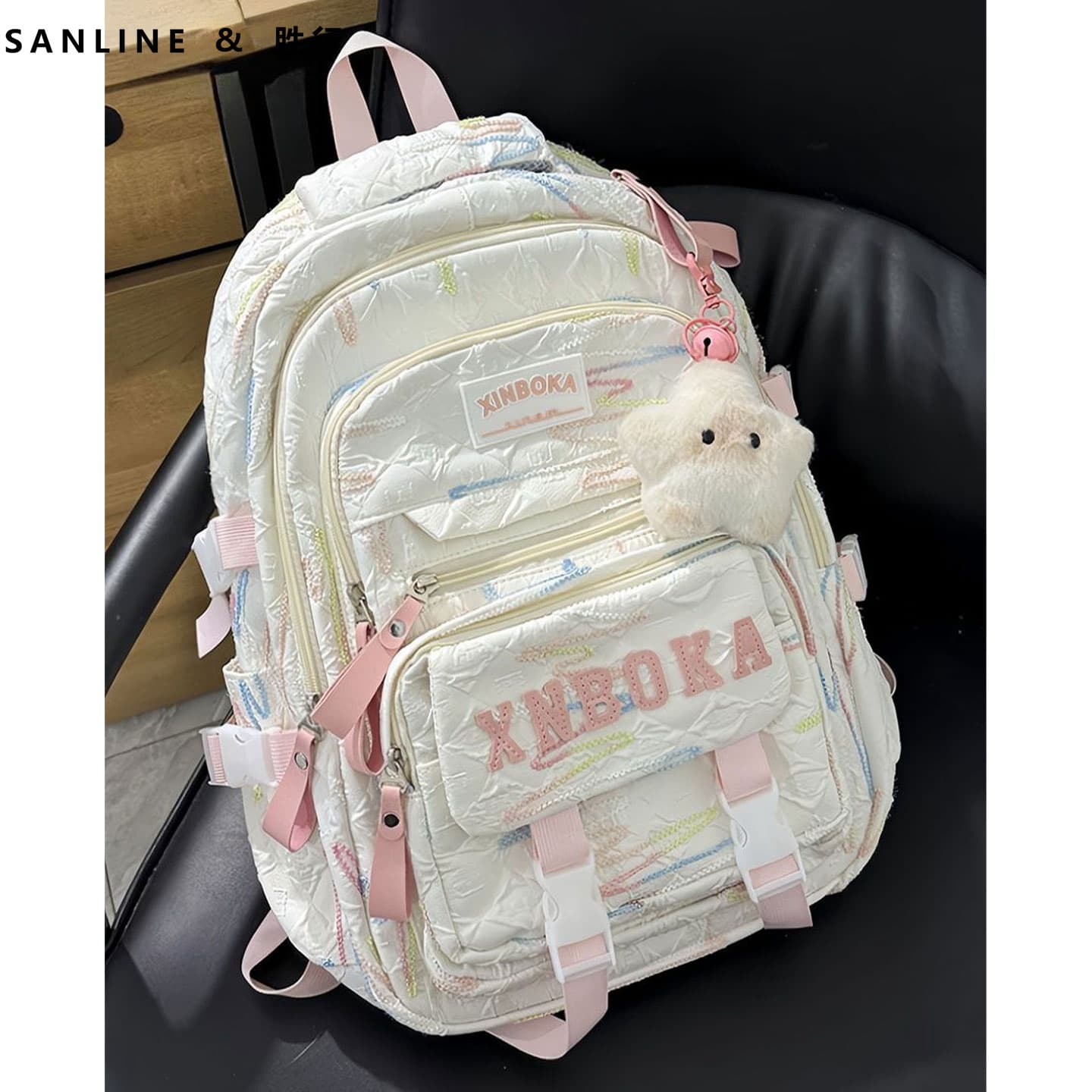Schoolbags for primary school students in grades three to six, large-capacity ins girls, middle school students, burden-reducing backpack, junior high school students' backpack
