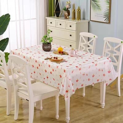 PEVA Tablecloth, Internet Celebrity Simple Ins Style Nordic Plaid Tablecloth, Waterproof, No-Wash, Oil-Proof Dining Table Cloth