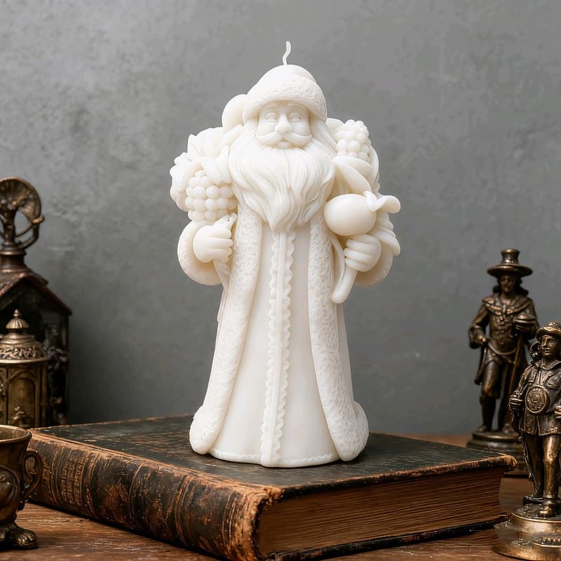 Santa Claus Backpack Scented Candle Silicone Mold DIY Christmas Candle Home Decoration Ornament Mould