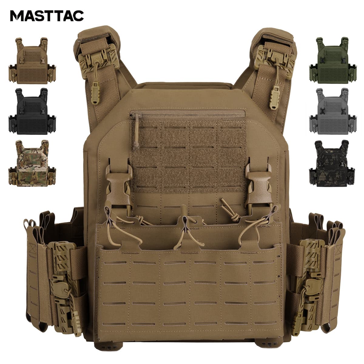 MASTTAC PS9112 - Multi-Function Quick-Release Vest CS Tactical Vest Outdoor Nylon Lightweight Vest