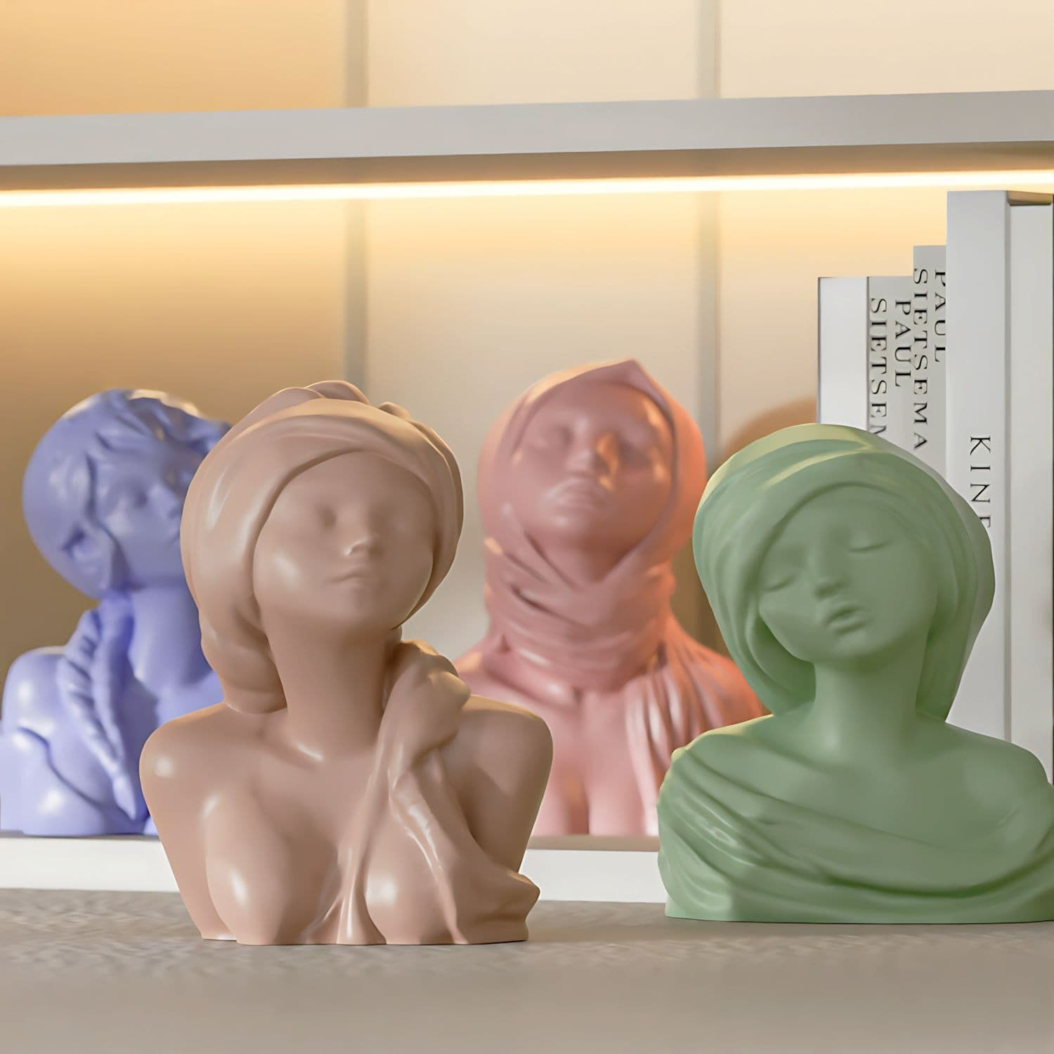 Deyi Life DIY Resin Mold Various Country Goddess Portrait Aromatherapy Candle Silicone Mold Gypsum Aromatherapy Ornament
