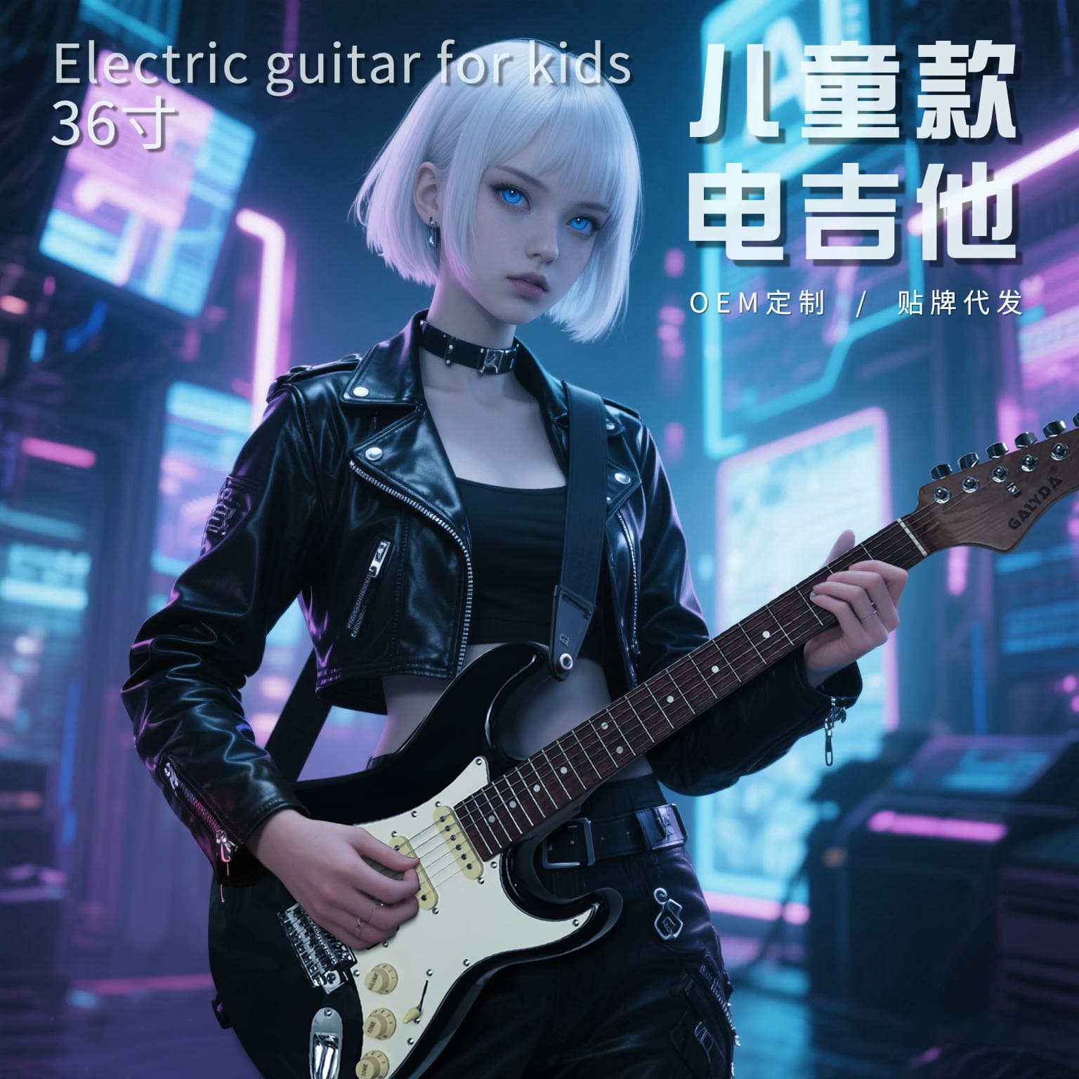 Children's electric guitar 36 inches entry-level electric guitar for kids rock electric guitar