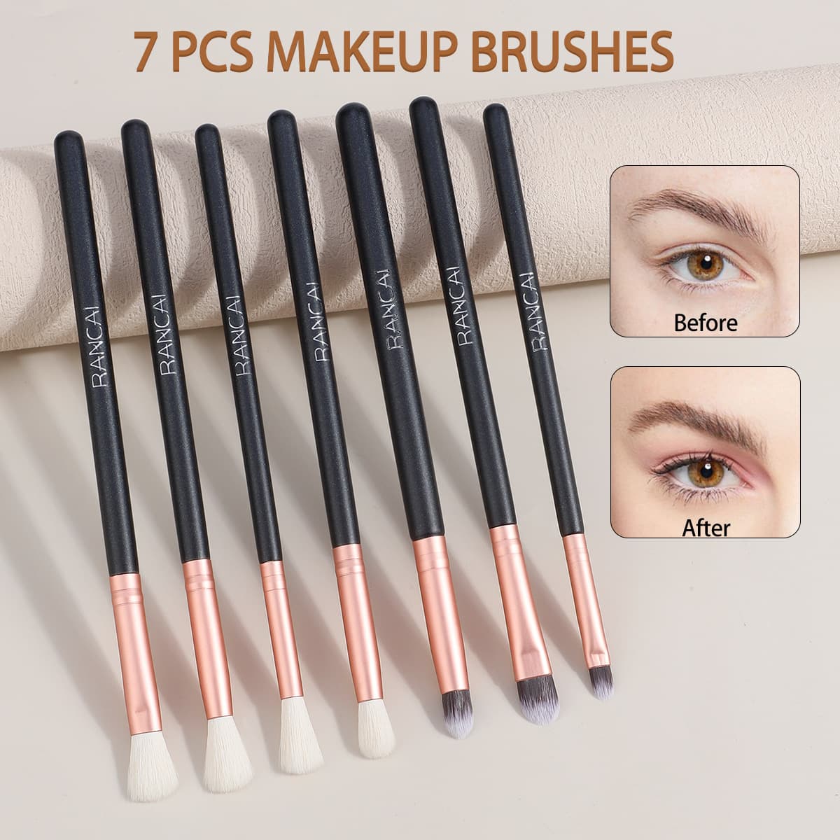 7-Piece Eye Makeup Brush Set Cangzhou Soft Bristle Eyeshadow Concealer Lip Brush Multi-Functional