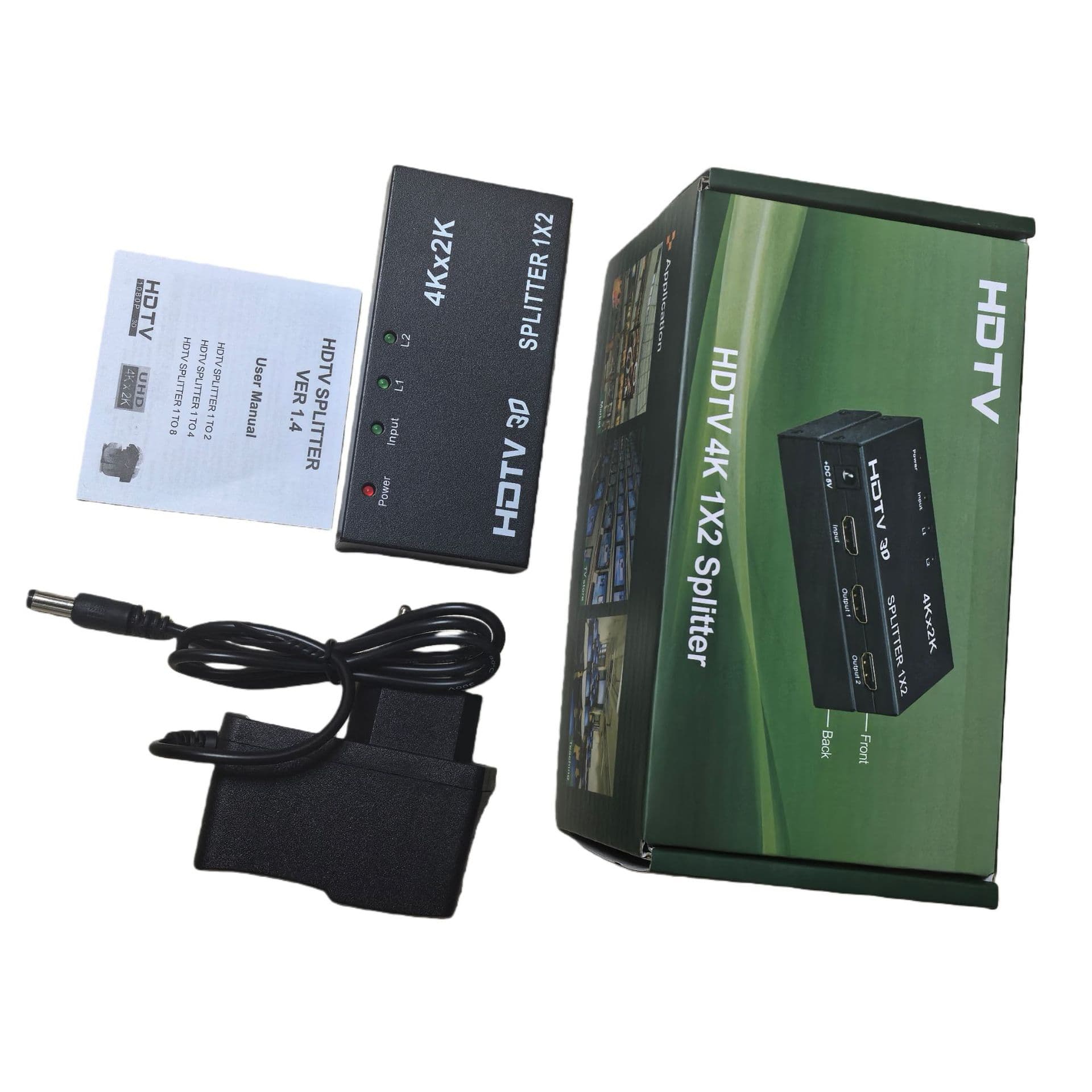 4K HDMI 1-in-2-out High Definition Splitter, 1-to-2 HDMI Video Splitter