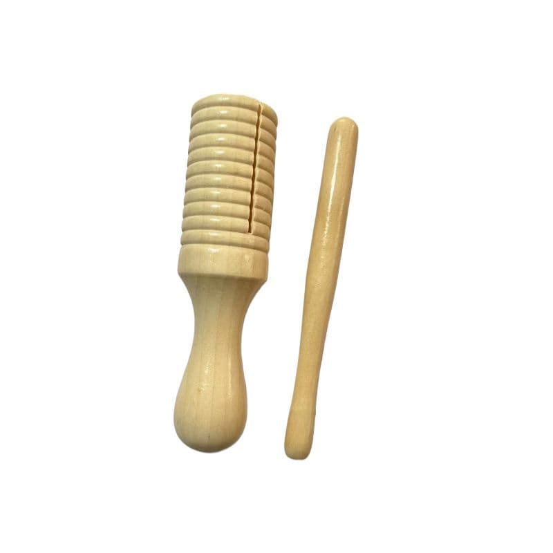 Factory Wholesale Orff Percussion Instrument Single Sound Tube Wooden Single Sound Tube with Groove Threaded Single Sound Tube