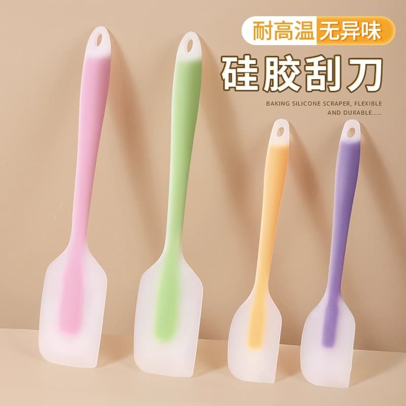 Silicone Scraper Integrated Scraper and Spatula, Special Cake Cream Mixing Knife, High Temperature Resistant Food-Grade Baking Tool