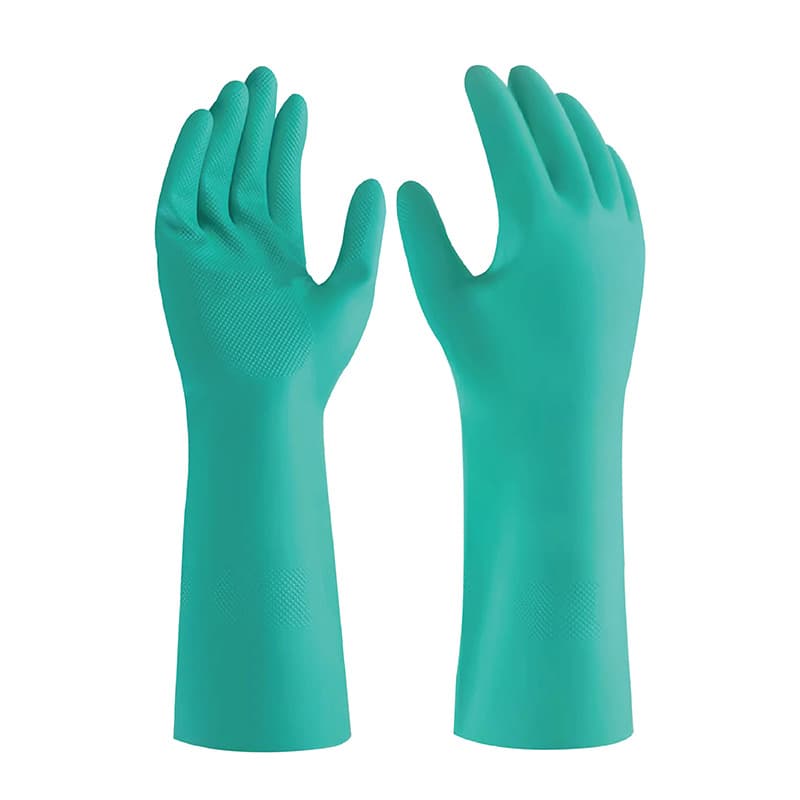Chemical-resistant gloves, acid and alkali resistant industrial long gloves, rubber oil-proof chemical thickened durable nitrile work gloves