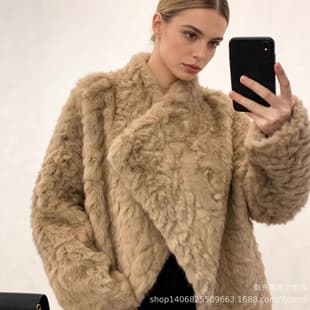 Cross-Border Fur Soft Gentle Fluffy Young Style Fur and Leather Jacket Women's Winter Fashion Fur Coat