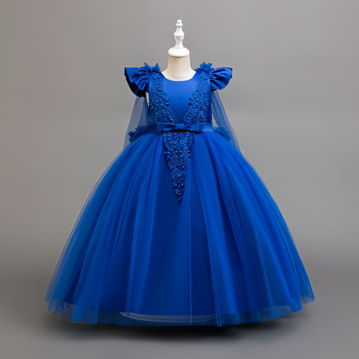 Wholesale Children's Evening Dress Girls Tulle Skirt Princess Puffy Dress Cross-border Children's Gown Flower Girl Performance Costume