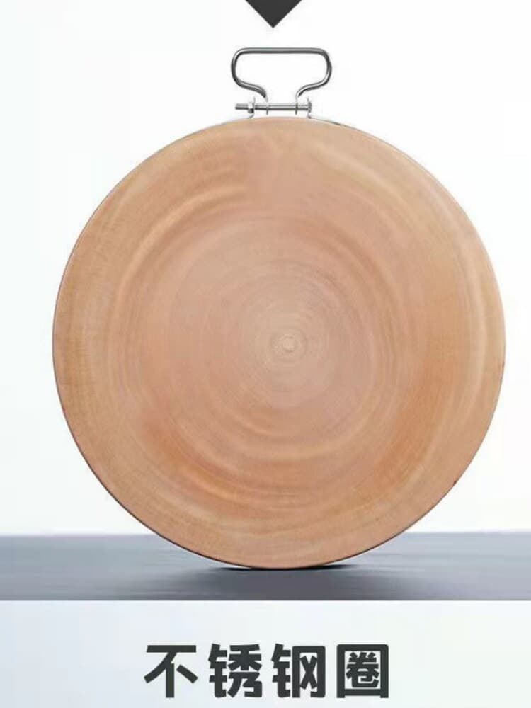 Solid Gleditsia sinensis Wood Chopping Board, Antibacterial, Mold-Resistant, Household Cutting Board, Round Chopping Block, Kitchen Board, Meat Cleaver Board for Bone Chopping
