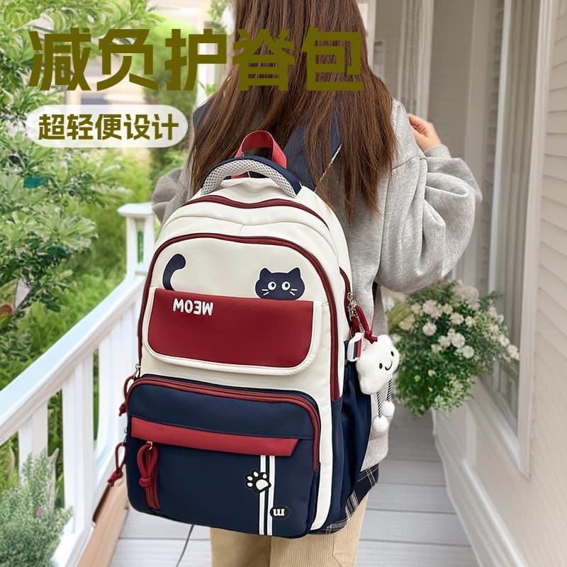 New Style Unisex Backpack Fashion Large Capacity Campus Style Versatile for Middle School High School Elementary Students Wholesale