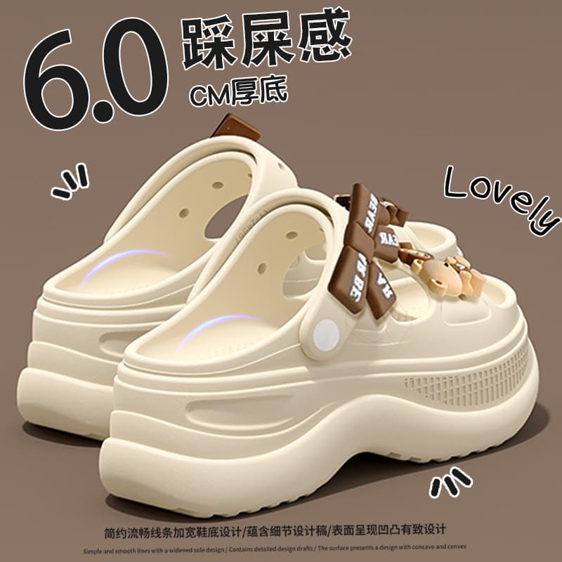 Thick Sole Sandals for Women 2025 New Style Height Increasing Cloud-Like Comfort Non-Slip Outdoor Slippers Ins Trendy Summer