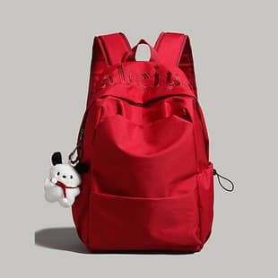 Simple Large Capacity Backpack for Middle and High School Students Girls 2025 New Style Men's Solid Color Backpack Short Trip Travel Backpack