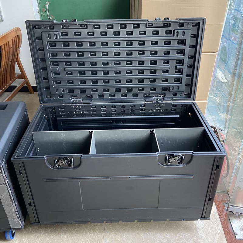 PE Plastic Flight Case Cable Case Spare Parts Case Outdoor Stall Storage Box Large Plastic Empty Case with Wheels Load-Bearing Box