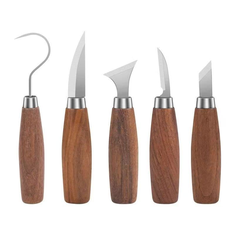 Wood Carving Knife Set for DIY Hand Carving, Curved Knife, Spoon Carving Tool Kit, Complete Wood Engraving and Carving Art Tools