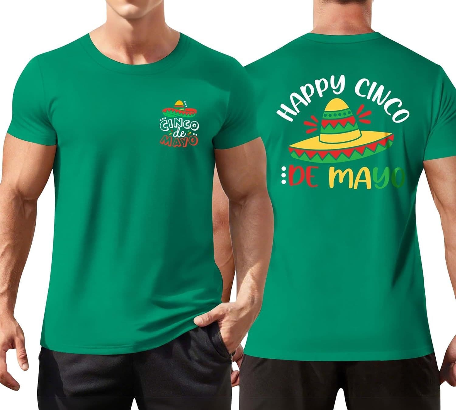 【European Size Cotton T】Cinco De Mayo Shirts for Men Mexico Mexican S
