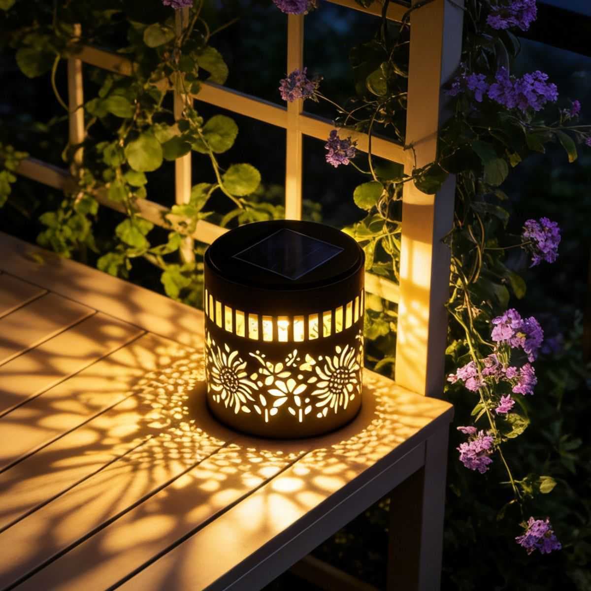 Cross-border Solar Outdoor Waterproof Wall Lamp Mandala Sunflower Wall Lamp Street Lamp Garden Atmosphere Decoration
