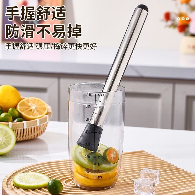 Stainless Steel Ice Crusher Muddler Lemon Tea Tool Fruit Ice Crusher Commercial Milk Tea Shop Pounder Home Use