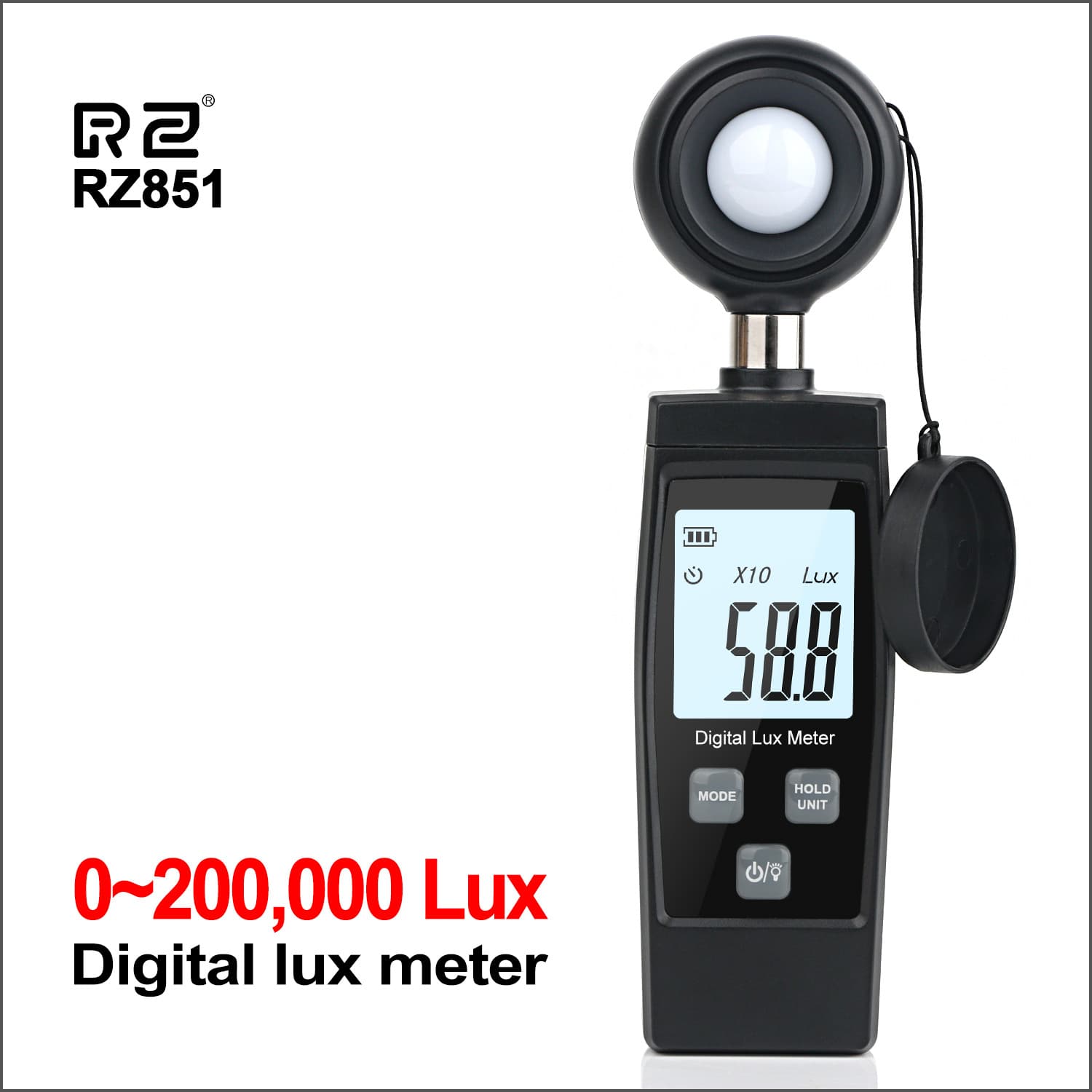 Handheld Illuminance Meter Mini Portable Luminance Meter Light Meter RZ851 Wholesale
