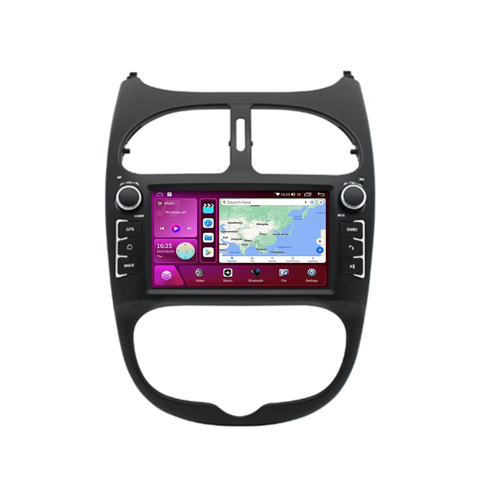 Cross-border Exclusive Fit for Peugeot 206 2000-2008 Android Large Screen All-Network Navigation All-in-One Machine