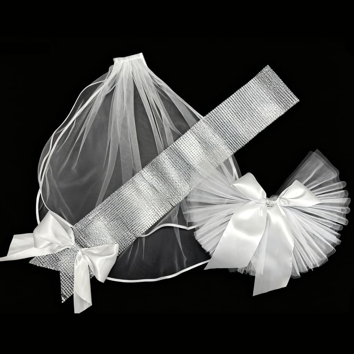 Hot-Selling Single Party Bikini Veil Tutu Skirt Bride Party Shoulder Veil Beach Pool Veil Set